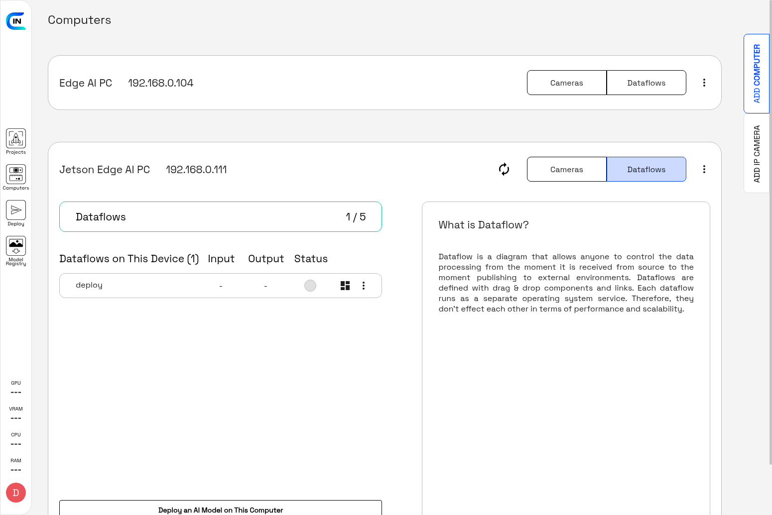 Dataflows Expanded View