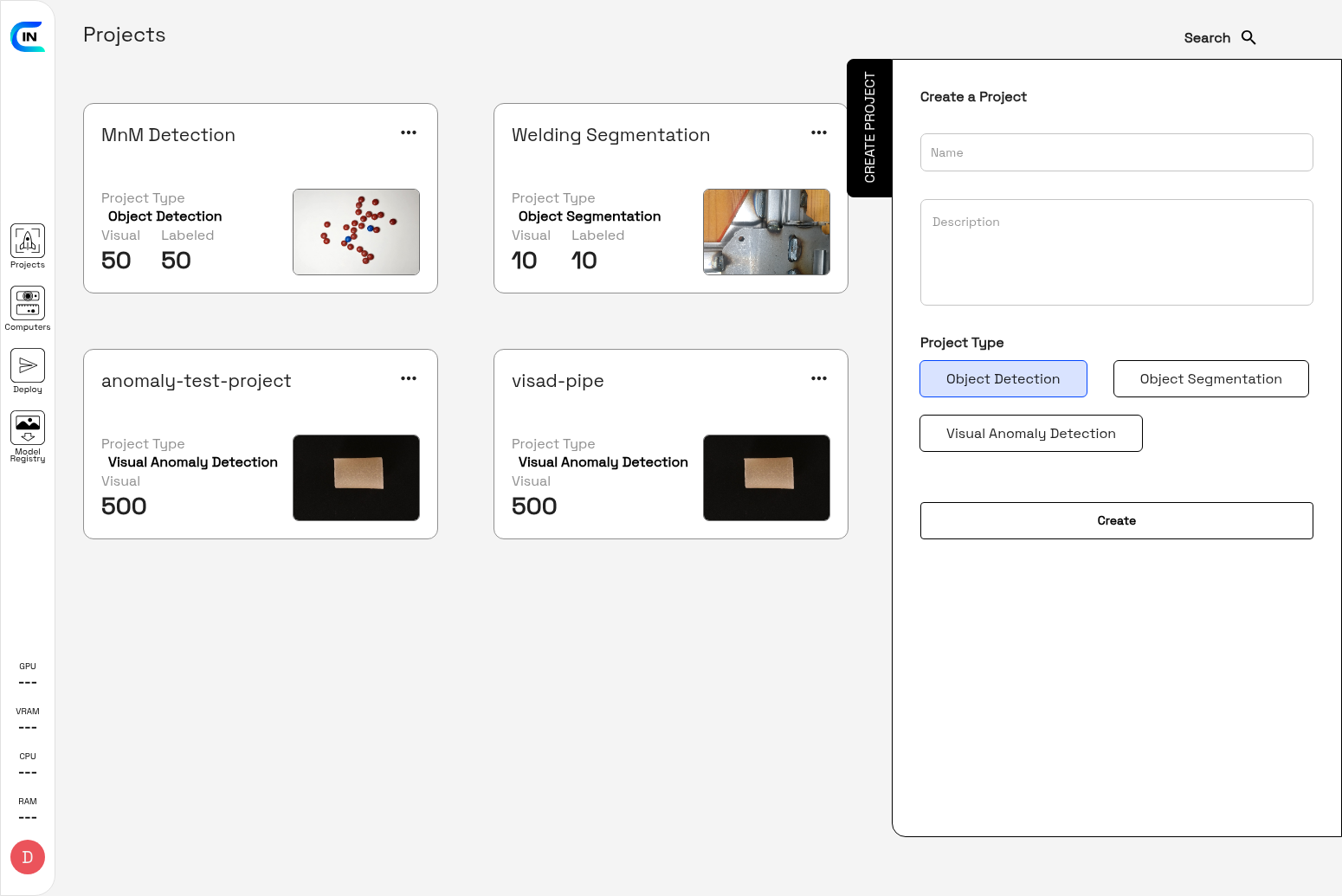 Create Project Dialog